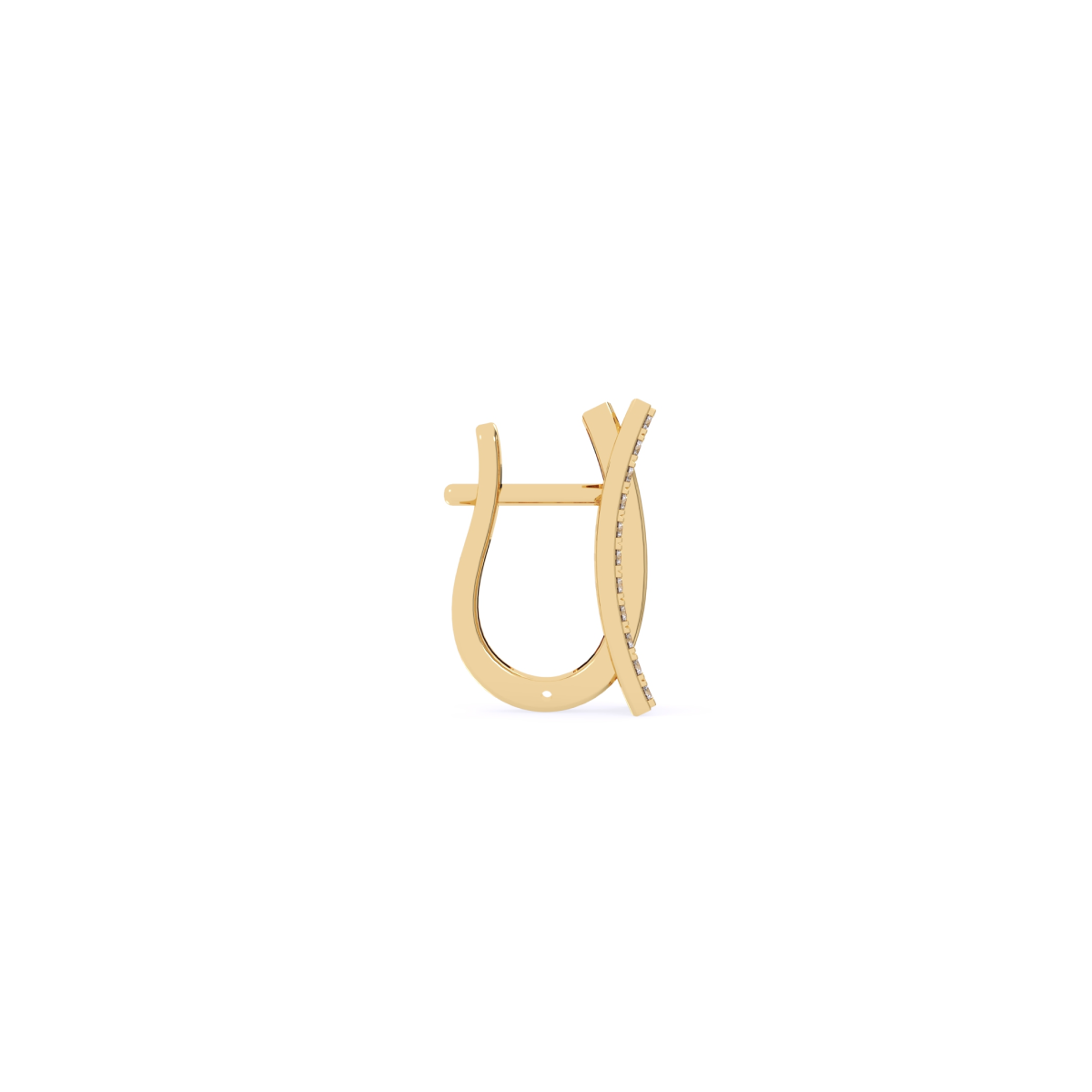 Impressive Round Diamond Hoop Earrings